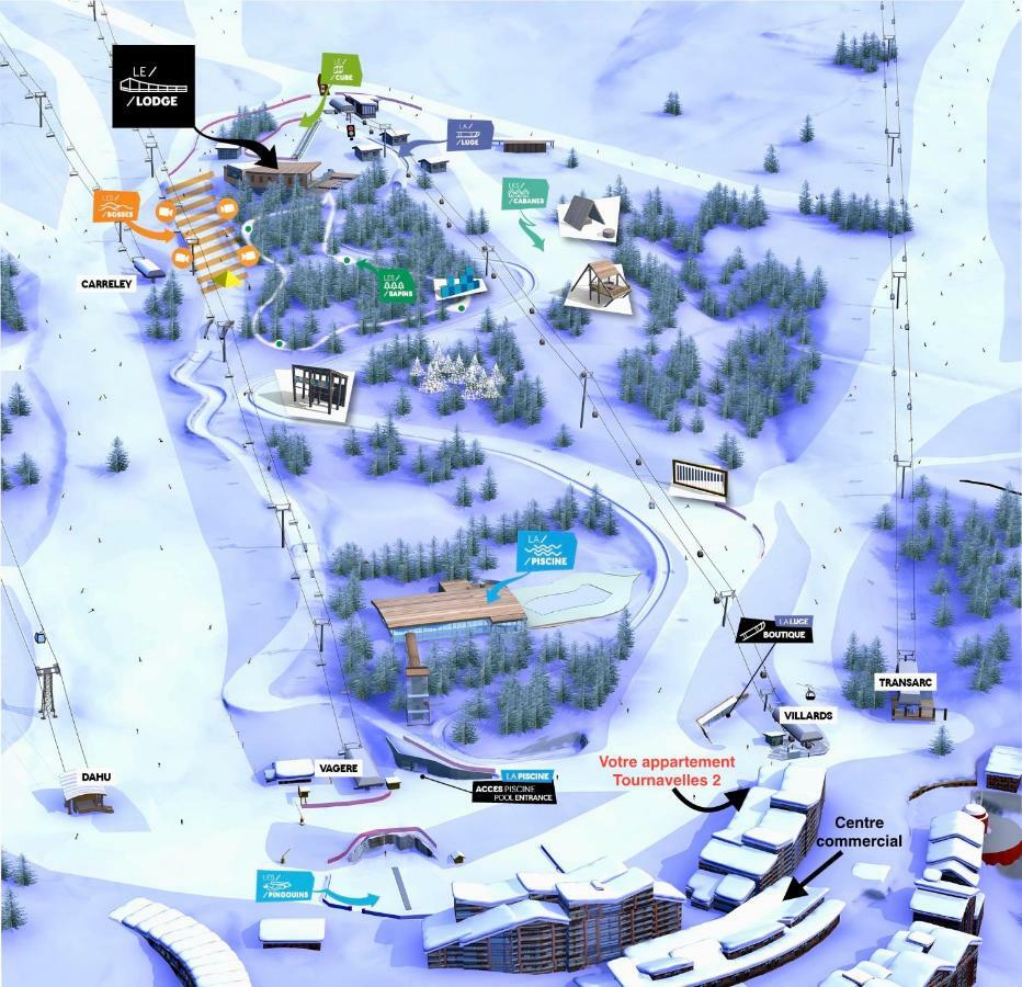 Arcadien - Appartement Les Arcs 1800 - 10 Personnes - 3 Chambres Kültér fotó